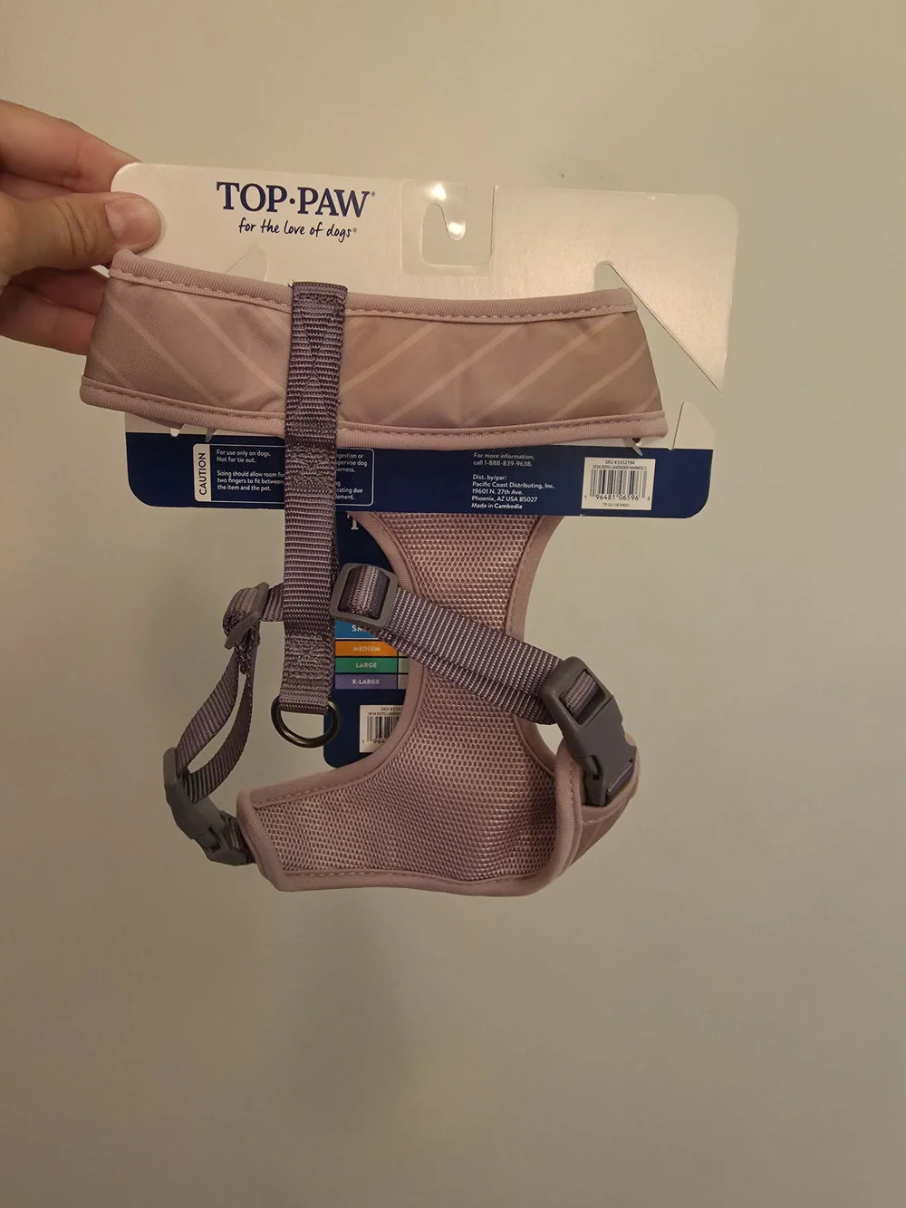Top Paw Reversible Comfort Dog Harness in Light Purple